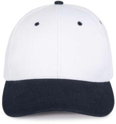 K-UP KP188 6 paneles pamut baseball sapka - white/navy színben (kp188wh/nv-u)