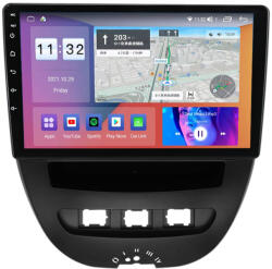MKD Navigatie Peugeot107 (2005-2015) 4GB RAM si 64GB ROM, Ecran QLED 9 inch, Android 12, Procesor Octacore, Slot sim 4G, Sunet DSP, Wireless Carplay si Android Auto, Camera Marsarier (NA-C454)