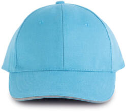 K-UP KP011 Orlando 6 paneles baseball sapka - surf blue/light grey színben (kp011sub/lgr-u)