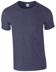 Gildan GI64000 unisex kereknyakú rövid ujjú póló - heather navy szín (gi64000hnv-4xl)