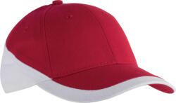 K-UP KP045 Racing kéttónusú 6 paneles baseball sapka - red/white színben (kp045re/wh-u)