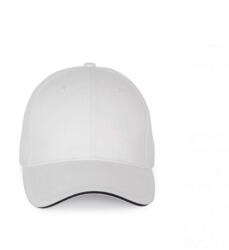 K-UP KP185 6 paneles kontrasztos baseball sapka - white/navy színben (kp185wh/nv-u)