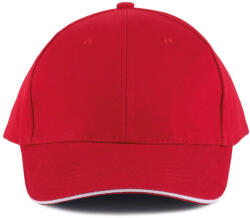 K-UP KP011 Orlando 6 paneles baseball sapka - red/white színben (kp011re/wh-u)