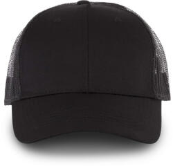 K-UP KP110 Oeko-Tex 6 paneles kamionos baseball sapka - black/black színben (kp110bl/bl-u)