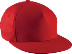 K-UP KP139 5 paneles baseball sapka lapos ellenzővel - red színben (kp139re-u)