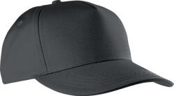 K-UP KP130 5 paneles kontrasztos baseball sapka - dark grey/black színben (kp130dg/bl-u)