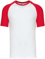 Kariban KA330 BASEBALL - KONTRASZT PÓLÓ (ka330wh-re-s)