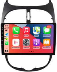 MKD Navigatie Peugeot206 1998-2012, 4GB RAM si 32GB ROM, Display QLED 9 inch, Wireless Carplay si Android Auto, Procesor Octacore, Slot sim 4G, Sunet DSP, Camera Marsarier, Bluetooth, USB (NA-C1957)