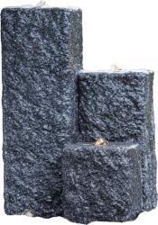 HEISSNER Градински фонтан Neptun LED - черен - 12 x 12 x 15/25/40 cm (016616-03)