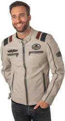 Mauritius Geaca de Piele Barbati Mauritius Alb Murdar MMFurious - readytowear - 989,00 RON