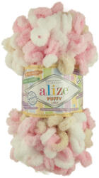 alize Puffy Color 6046 - barna, fehér, rózsaszín (kötés) (3001)