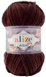 alize Velluto 933 - bordós-barna (zsenília fonal, 100g, 68m) (v933)