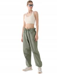 4F Női Nadrág 4F Casual Parachute Pamut Oversize Olivazöld S-es méret (4FRSS24TTROF1330)
