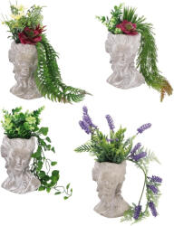 AdTrend Set 4 plante artificiale multicolore in ghiveci 18 x 14 x 34 cm (107027)