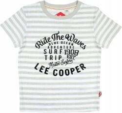 Lee Cooper Csíkos Gyerek Póló Felirattal Szürke 134-140 6FA