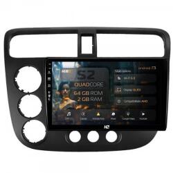 Alemarauto Navigatie Honda Civic (1998-2005) 2GB RAM Android 13 GPS Wi-FI Carplay Android Auto USB Bluetooth Radio Waze Touchscreen 9 inch (HB-649002+AD-BGRKIT018)