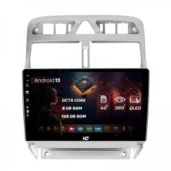 Alemarauto Navigatie Peugeot 307 (2001-2008) 8GB RAM Android 13 Octacore Slot Sim 4G DSP GPS Wi-FI Carplay Android Auto USB Bluetooth Waze Touchscreen 9 Inch (HB-649008+AD-BGRKIT266)