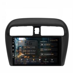 Alemarauto Navigatie Mitsubishi Space Star / Mirage / Attrage 6GB RAM Android 13 Octacore Slot Sim 4G DSP GPS Wi-FI Carplay Android Auto USB Bluetooth Waze Touchscreen 9 Inch (HB-649006+AD-BGRKIT267V3)