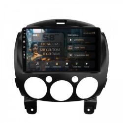 Alemarauto Navigatie Mazda 2 (2007-2014) 8GB RAM Android 13 Octacore Slot Sim 4G DSP GPS Wi-FI Carplay Android Auto USB Bluetooth Waze Touchscreen 9 Inch (HB-649008+AD-BGRKIT325)