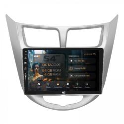 HUB64 - S4 Series Navigatie Hyundai Accent (2011-2016) 4GB RAM Android 13 Octacore Slot Sim 4G DSP GPS Wi-FI Carplay Android Auto USB Bluetooth Waze Touchscreen 9 inch (HB-649004+AD-BGRKIT212)