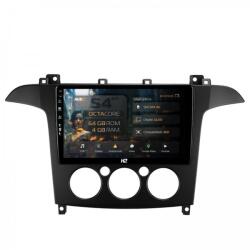 HUB64 - S4 Series Navigatie Ford S-MAX (2006-2015) Clima Manuala 4GB RAM Android 13 Octacore Slot Sim 4G DSP GPS Wi-FI Carplay Android Auto USB Bluetooth Waze Touchscreen 9 inch (HB-649004+AD-BGRKIT124)