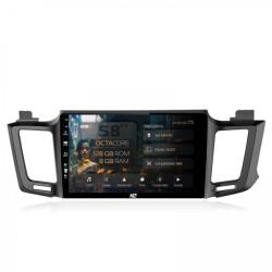 Alemarauto Navigatie Toyota RAV4 (2013-2018) 8GB RAM Android 13 Octacore Slot Sim 4G DSP GPS Wi-FI Carplay Android Auto USB Bluetooth Waze Touchscreen 10.1 Inch (HB-6410008+AD-BGRKIT060)
