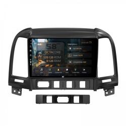 Alemarauto Navigatie Hyundai Santa Fe (2006-2012) 8GB RAM Android 13 Octacore Slot Sim 4G DSP GPS Wi-FI Carplay Android Auto USB Bluetooth Waze Touchscreen 9 Inch (HB-649008+AD-BGRKIT210)