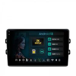 Alemarauto Navigatie 2K Dacia Dokker / Lodgy / Logan / Sandero (2012-2022) 4GB RAM Android 13 Octacore Slot Sim 4G DSP GPS Wi-FI Carplay Android Auto USB Bluetooth Waze Touchscreen 9.5 Inch (HB-6490042K+AD-BGRKI