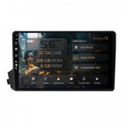 HUB64 Navigatie Ssangyong Actyon-Kyron (2005-2011) 6GB RAM Android 13 Octacore Slot Sim 4G DSP GPS Wi-FI Carplay Android Auto USB Bluetooth Waze Touchscreen 9 Inch (HB-649006+AD-BGRKIT439)