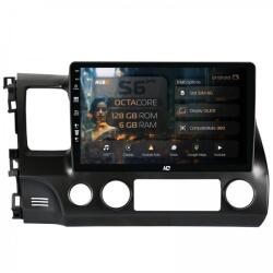 Alemarauto Navigatie Honda Civic (2005-2012) 6GB RAM Android 13 Octacore Slot Sim 4G DSP GPS Wi-FI Carplay Android Auto USB Bluetooth Waze Touchscreen 10.1 Inch (HB-6410006+AD-BGRKIT008)
