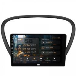 HUB64 - S8 Series Navigatie Peugeot 607 (2004-2011) 8GB RAM Android 13 Octacore Slot Sim 4G DSP GPS Wi-FI Carplay Android Auto USB Bluetooth Waze Touchscreen 9 Inch (HB-649008+AD-BGRKIT266V4)