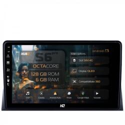 HUB64 - S6 Series Navigatie VW Multivan T5 (2003-2015) 6GB RAM Android 13 Octacore Slot Sim 4G DSP GPS Wi-FI Carplay Android Auto USB Bluetooth Waze Touchscreen 9 Inch (HB-649006+AD-BGRKIT025T5)