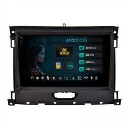 HUB64 - 2K S4 Series Navigatie 2K Ford Ranger (2015-2022) 4GB RAM Android 13 Octacore Slot Sim 4G DSP GPS Wi-FI Carplay Android Auto USB Bluetooth Waze Touchscreen 9.5 Inch (HB-6490042K+AD-BGRKIT120V2)