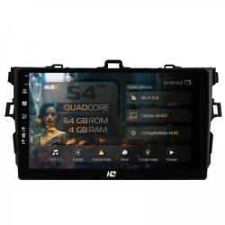 Alemarauto Navigatie Toyota Corolla (2007-2013) 4GB RAM Android 13 Quadcore DSP GPS Wi-FI Carplay Android Auto USB Bluetooth Waze Touchscreen 9 inch (HB-649004L+AD-BGRKIT091)