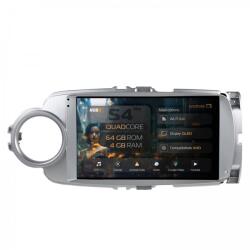 Alemarauto Navigatie Toyota Yaris (2010-2018) 4GB RAM Android 13 Quadcore DSP GPS Wi-FI Carplay Android Auto USB Bluetooth Waze Touchscreen 9 inch (HB-649004L+AD-BGRKIT104)