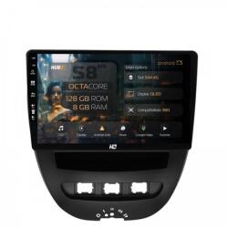 Alemarauto Navigatie Toyota AYGO / Citroen C1 (2005-2014) 8GB RAM Android 13 Octacore Slot Sim 4G DSP GPS Wi-FI Carplay Android Auto USB Bluetooth Waze Touchscreen 10.1 Inch (HB-6410008+AD-BGRKIT099)