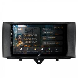 Alemarauto Navigatie Smart Fortwo (2010-2015) 4GB RAM Android 13 Quadcore DSP GPS Wi-FI Carplay Android Auto USB Bluetooth Waze Touchscreen 9 inch (HB-649004L+AD-BGRKIT409)
