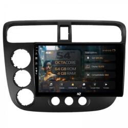 Alemarauto Navigatie Honda Civic (1998-2005) 4GB RAM Android 13 Octacore Slot Sim 4G DSP GPS Wi-FI Carplay Android Auto USB Bluetooth Waze Touchscreen 9 inch (HB-649004+AD-BGRKIT018)