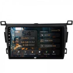 Alemarauto Navigatie Toyota RAV4 (2013-2018) 4GB RAM Android 13 Quadcore DSP GPS Wi-FI Carplay Android Auto USB Bluetooth Waze Touchscreen 9 Inch (HB-649004L+AD-BGRKIT092)