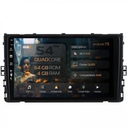 HUB64 - S4 Series LITE Navigatie Volkswagen Polo (2018+) 4GB RAM Android 13 Quadcore DSP GPS Wi-FI Carplay Android Auto USB Bluetooth Waze Touchscreen 9 inch (HB-649004L+AD-BGRKIT041)