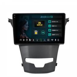HUB64 - 2K S8 Series Navigatie 2K Ssangyong Korando (2013-2019) 8GB RAM Android 13 Octacore Slot Sim 4G DSP GPS Wi-FI Carplay Android Auto USB Bluetooth Waze Touchscreen 9.5 Inch (HB-6490082K+AD-BGRKIT441)