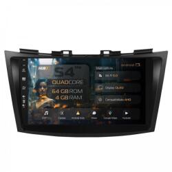 Alemarauto Navigatie Suzuki Swift (2011-2017) 4GB RAM Android 13 Quadcore DSP GPS Wi-FI Carplay Android Auto USB Bluetooth Waze Touchscreen 9 inch (HB-649004L+AD-BGRKIT304)
