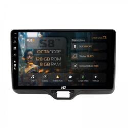 HUB64 Navigatie Toyota Yaris (2020+) 8GB RAM Android Octacore Slot Sim 4G DSP GPS Wi-FI Carplay Android Auto USB Bluetooth Waze Touchscreen 10.1 Inch (HB-6410008+AD-BGRKIT105)