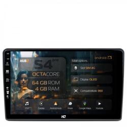 HUB64 - S4 Series Navigatie Toyota Auris (2012-2014) 4GB RAM Android Octacore Slot Sim 4G DSP GPS Wi-FI Carplay Android Auto USB Bluetooth Waze Touchscreen 10.1 Inch (HB-6410004+AD-BGRKIT090)