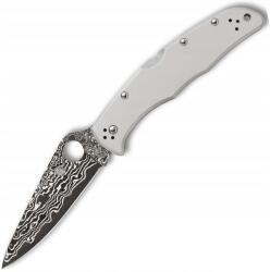 Spyderco C10TIPD Endura 4 zsebkés 9, 7 cm, damaszkusz, matt ezüst (Fotonia)