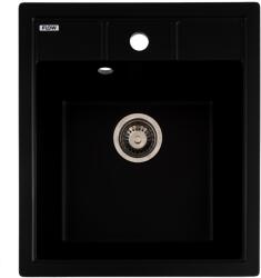 FLOW FCB-4651BBA/1, Chiuveta de bucatarie din granit cu o cuva, seria BRICK, Black/Anthracite, 460x495x190 mm, FLOW (18272) Chiuveta