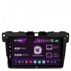 Autodrop Navigatie Mazda CX-7 (2008-2013), Android 12, Q-Octacore , 4GB RAM , 64GB ROM, 9 Inch - AD-BGQ9004, AD-BGRKIT326 (AD-BGQ9004+AD-BGRKIT326)