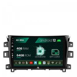 Autodrop Navigatie Nissan Navara (2015, ), Android 12, A-Octacore , 4GB RAM , 64GB ROM, 9 Inch - AD-BGA9004, AD-BGRKIT163 (AD-BGA9004+AD-BGRKIT163)