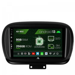 Autodrop Navigatie Fiat 500X (2014-2020), Android 13, Z-Octacore , 8GB RAM , 256GB ROM, 9 Inch - AD-BGZ9008, AD-BGRKIT362 (AD-BGZ9008+AD-BGRKIT362)