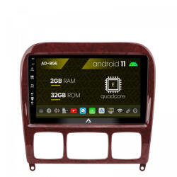 Autodrop Navigatie Mercedes Benz S-Class (1998-2005), Android 11, E-Quadcore , 2GB RAM , 32GB ROM, 9 Inch - AD-BGE9002, AD-BGRKIT408 (AD-BGE9002+AD-BGRKIT408)